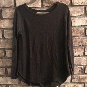 Joan Vass gray button back sweater